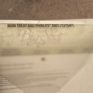 Stampin up mini treat bag thinlet dies
